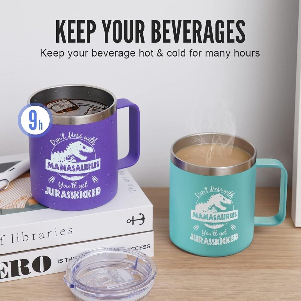 Mamasaurus Coffee Mug, Birthday Gifts for Women - Picture 6 of 9